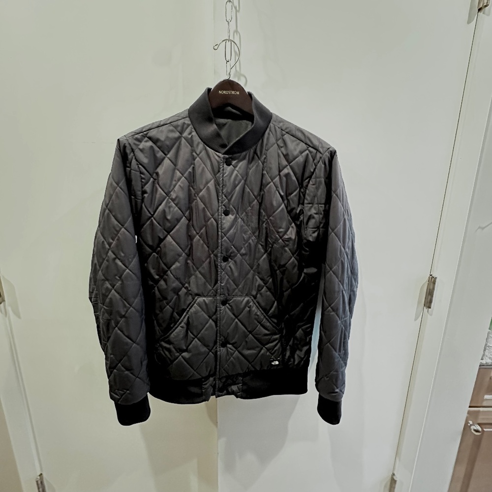 NORTH FACE Mens Black Diamond Quilted Snap Up Jacket
